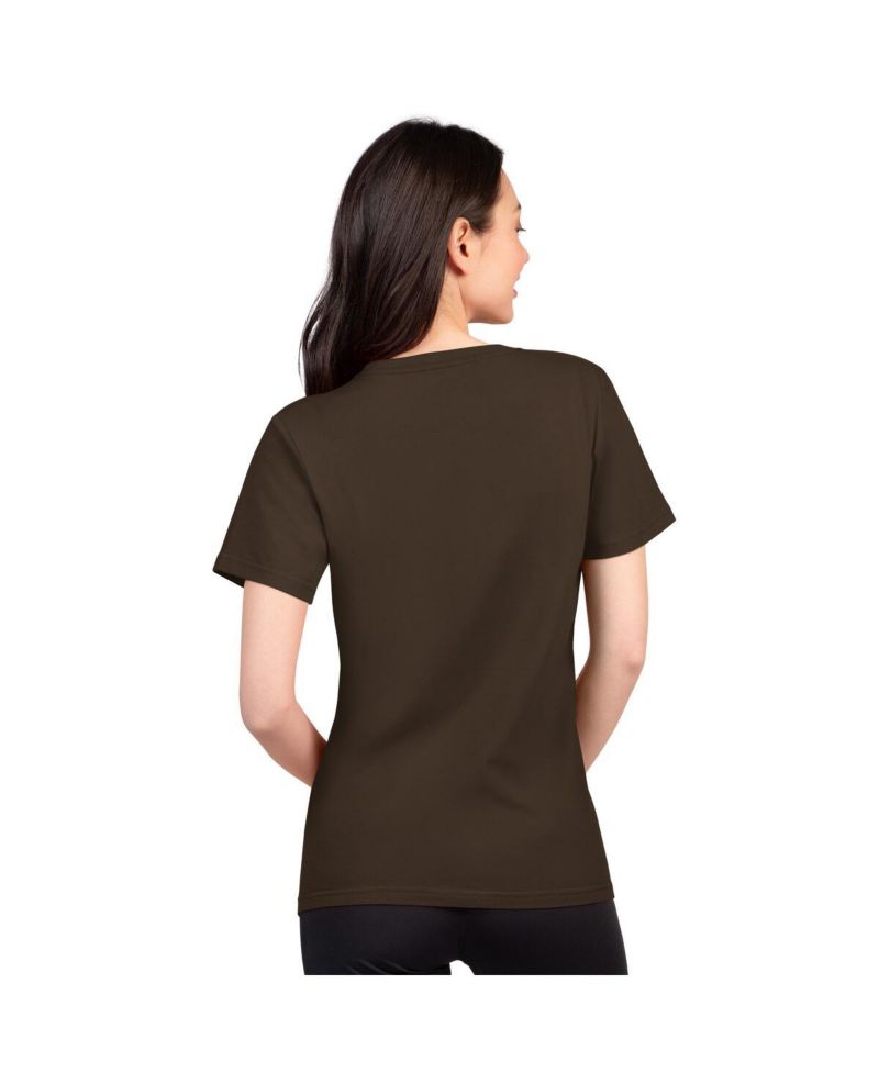 Women's Brown Cleveland Browns Super-Slim Lightweight Winning Crew T-Shirt