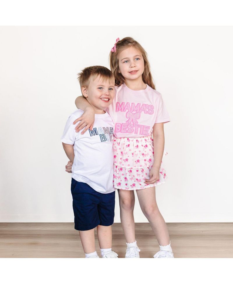 Toddler Boys Mama's Patchwork Short Sleeve T-Shirt