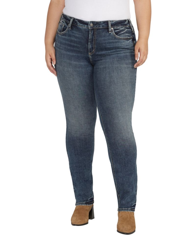 Plus Size Suki Mid Rise Curvy Fit Straight Leg Jeans