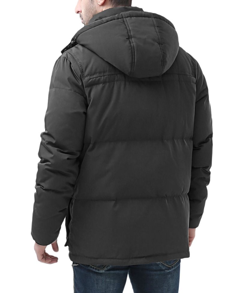 Men's Hooded Toggle Down Parka Coat