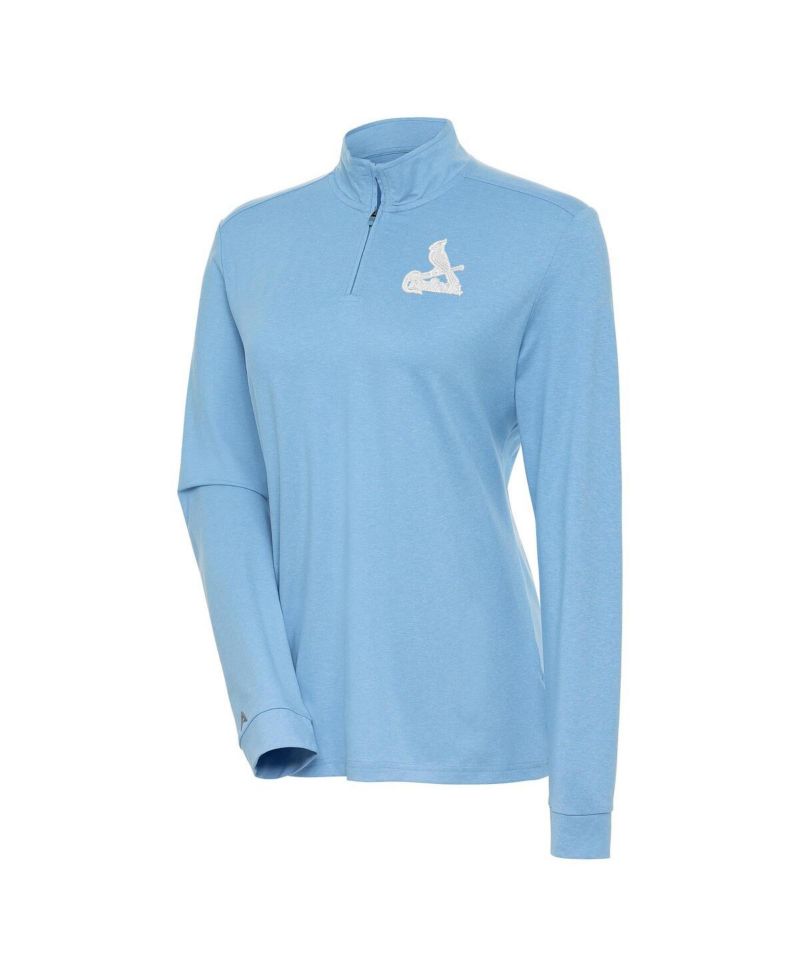 Women's Light Blue St. Louis Cardinals Mentor Quarter-Zip Pullover Top
