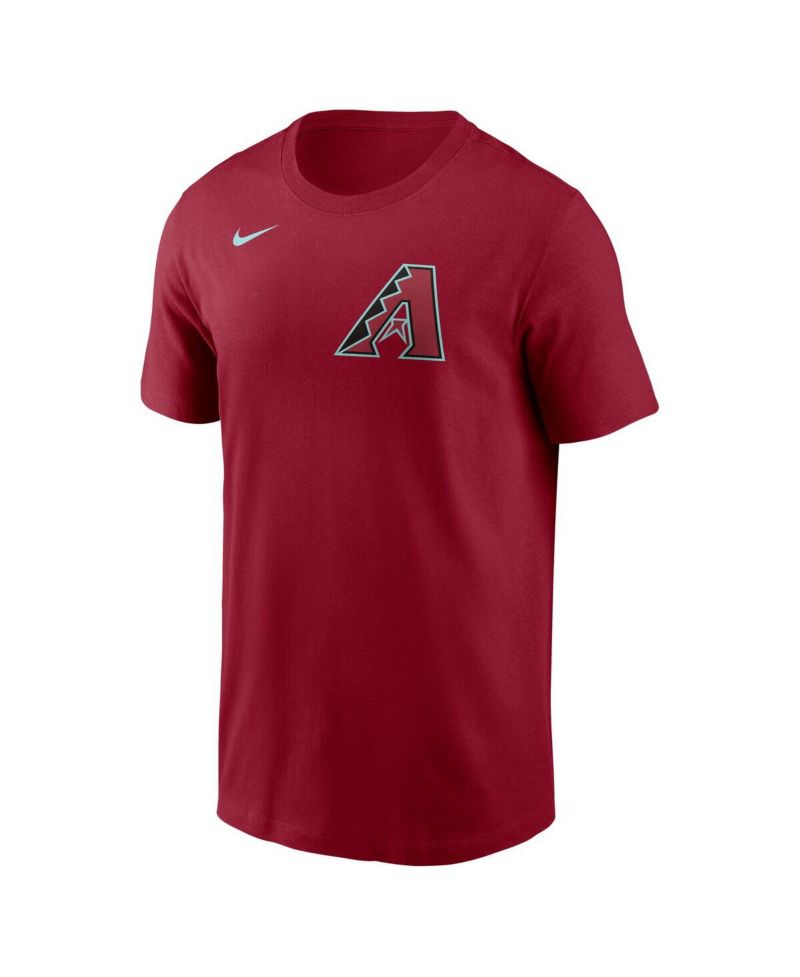 Men's Corbin Burnes Red Arizona Diamondbacks Fuse Name & Number T-Shirt