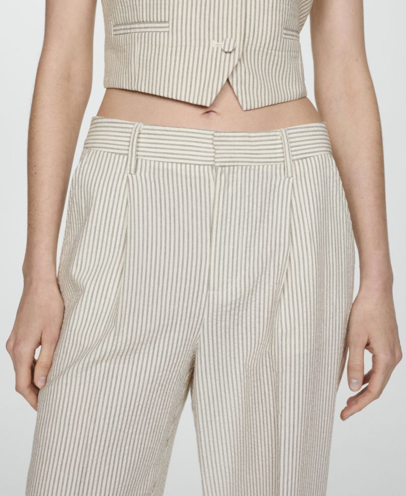 Women's Straight Striped Pants