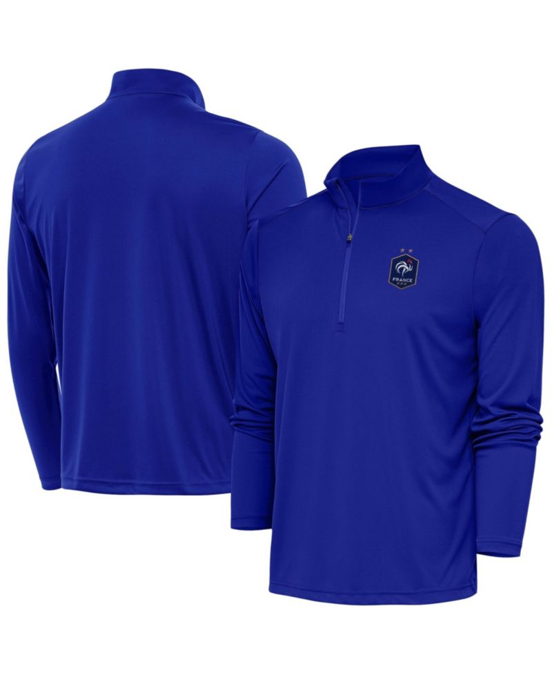 Men's Royal France National Team Statement Quarter-Zip Pullover