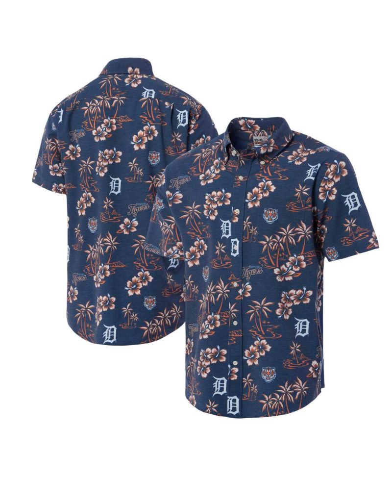 Men's Navy Detroit Tigers Kekai Button-Down Shirt