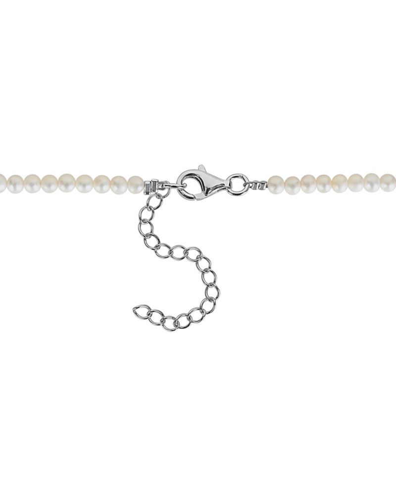 Cultured Freshwater Pearl Necklace in Sterling Silver