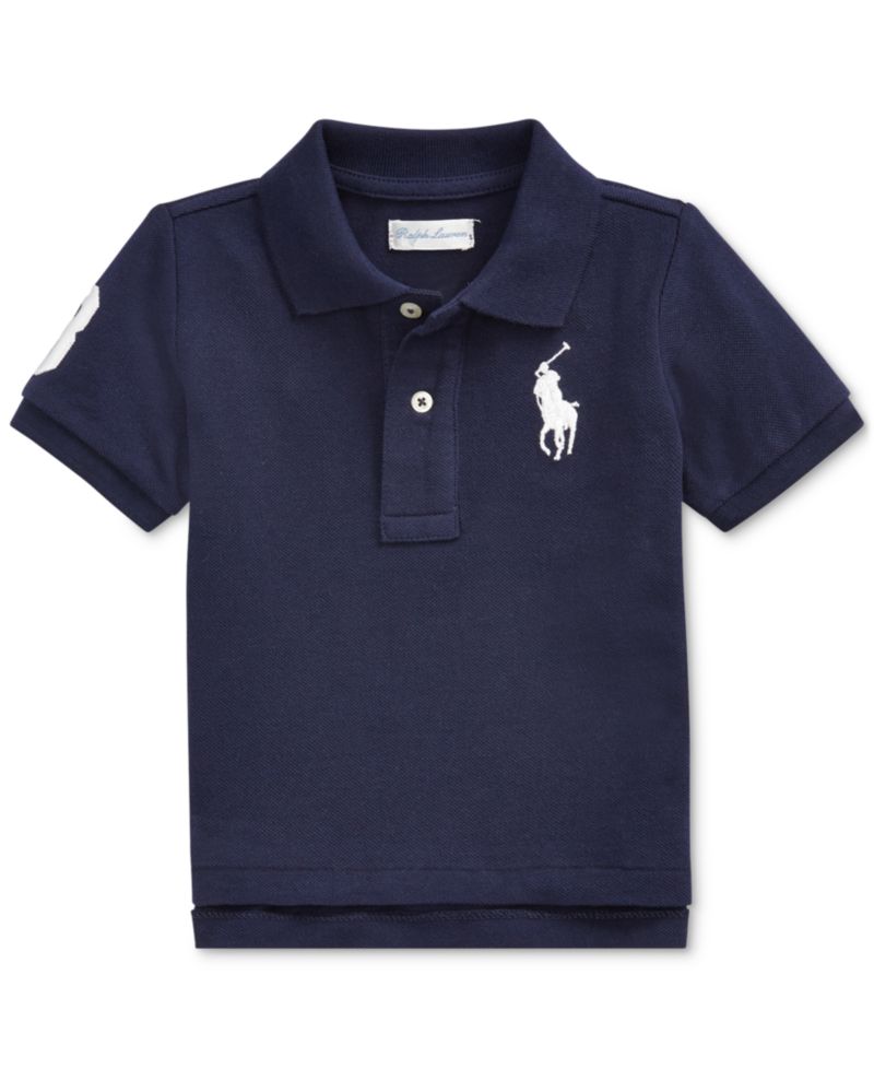 Baby Boys Cotton Mesh Pony Logo Polo Shirt