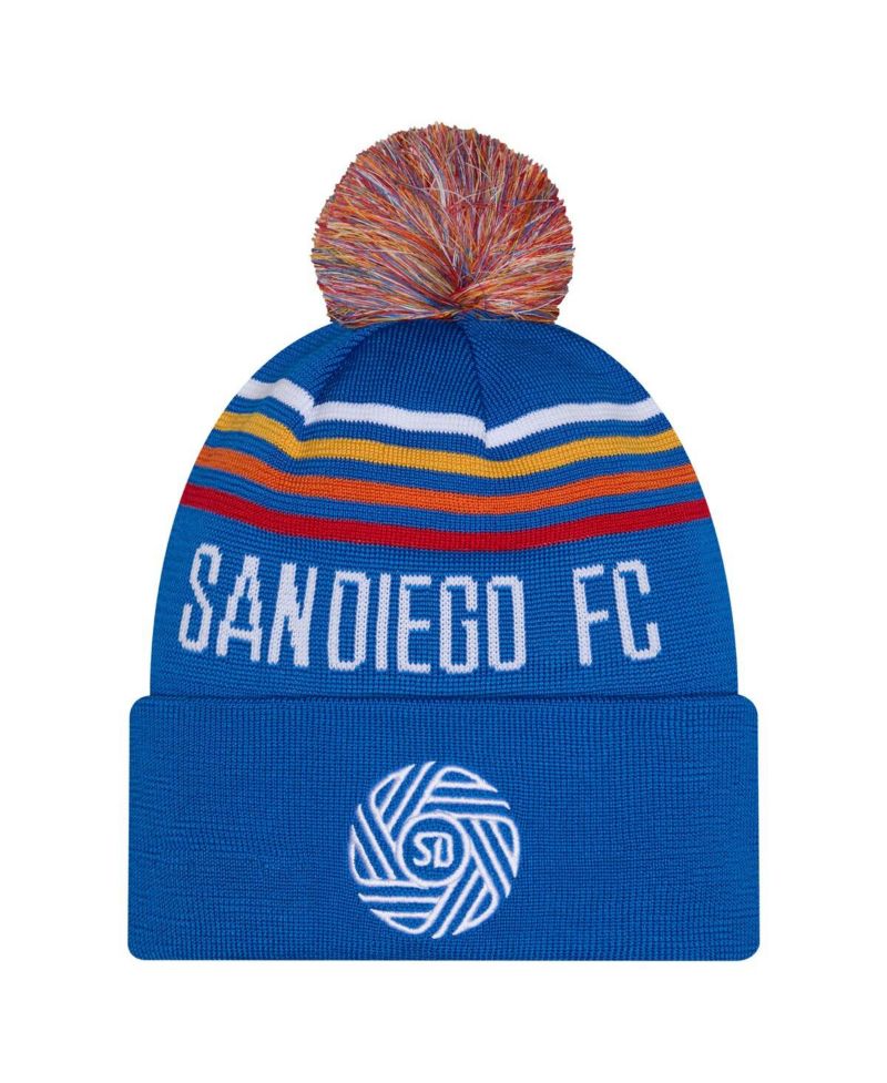 Men's Royal San Diego FC 2026 Jersey Hook Cuffed Knit Hat with Pom