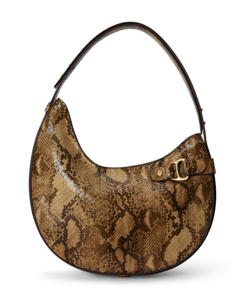 Tasha Embossed Leather Medium Shoulder Bag