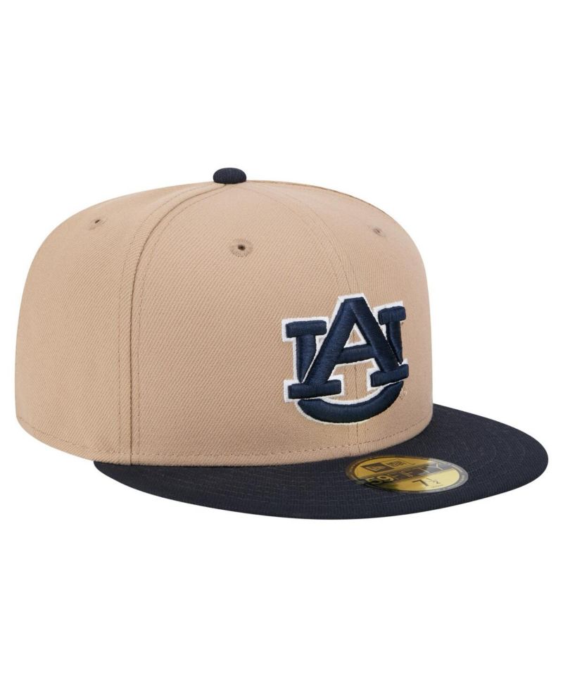 Men's Khaki Auburn Tigers Two-Tone 59FIFTY Fitted Hat