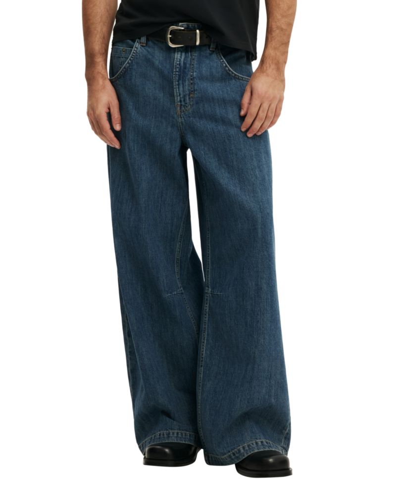 Men's Y2K Wide-Leg Baggy Jeans