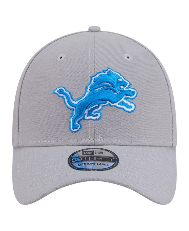 Men's Gray Detroit Lions Core Team 39THIRTY Flex Hat
