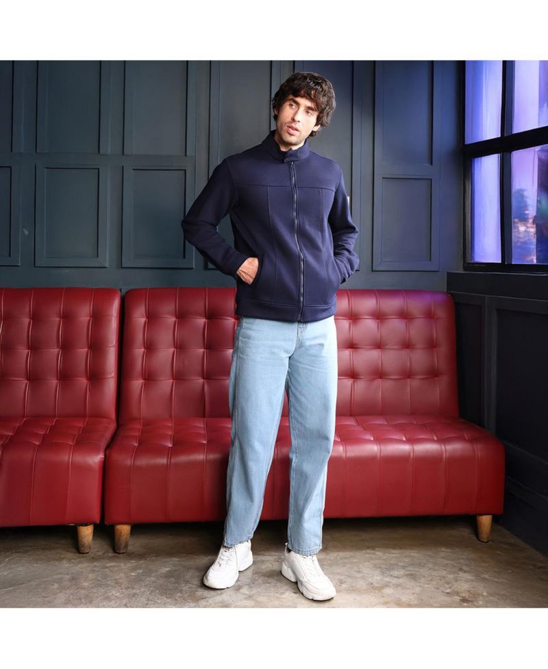 Men's Panel-Stitch Knit Sweatshirt