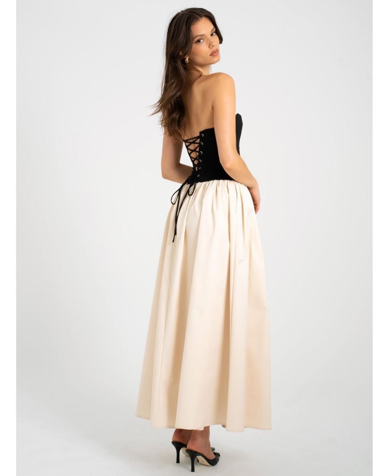 Women's Sana Sweetheart Lace-up Back Drop Waist Maxi Dress