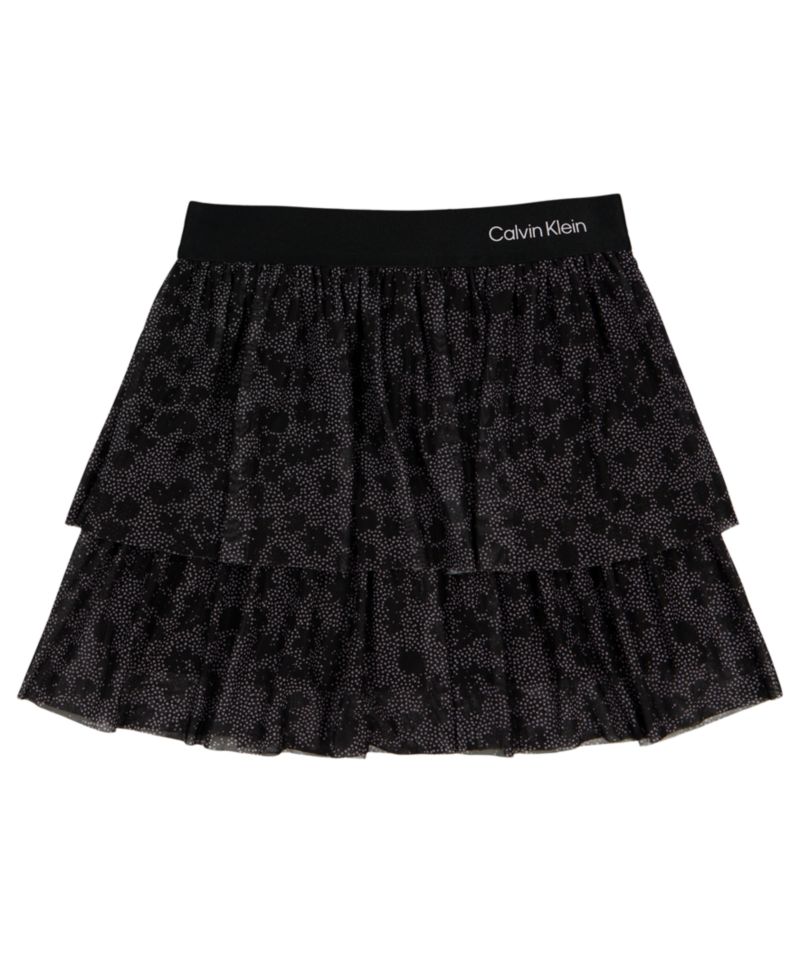 Girls' 7-16 Tiered Glitter Mesh Skirt