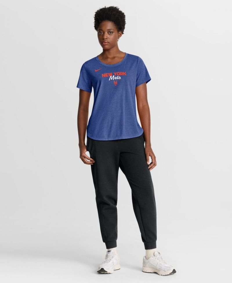 Women's Heather Royal New York Mets Arched Tri-Blend T-Shirt