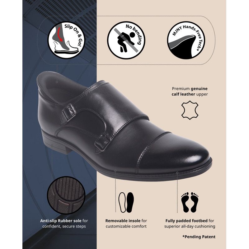 Men's Oliver Street Hands-Free Slip-On Double Monk Dress Oxfords