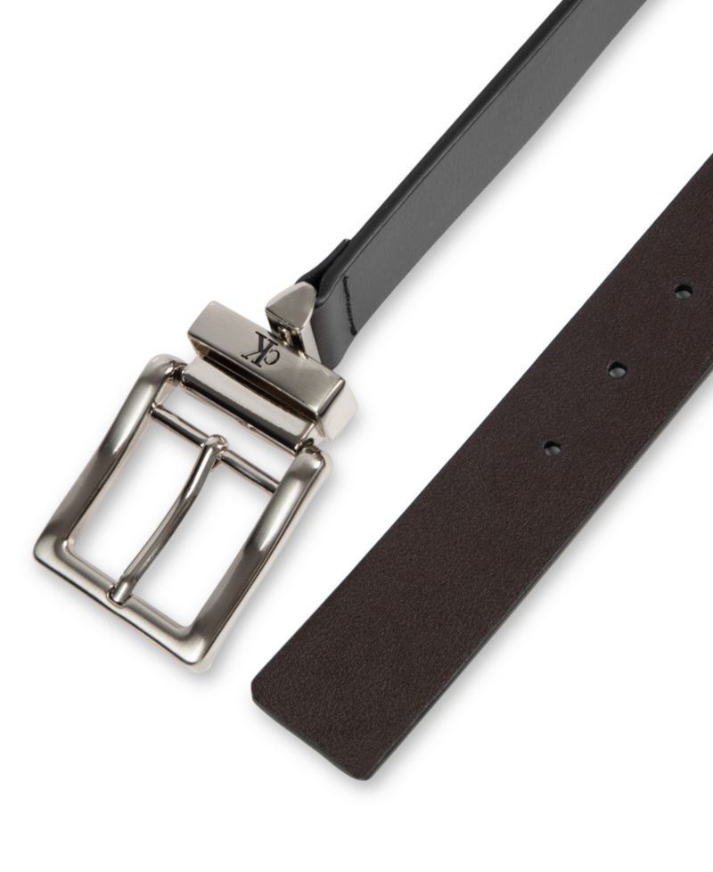 35MM Men's Reversible Leather Dress Belt