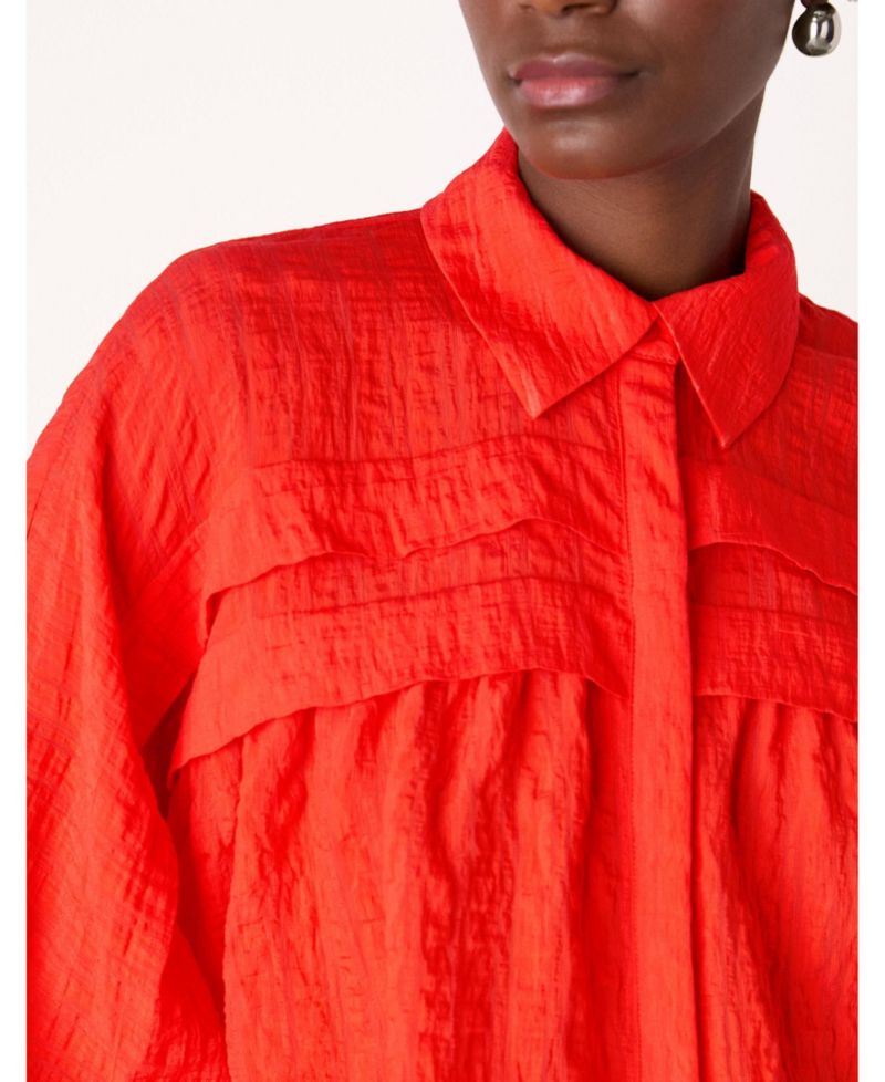 Women's Textured Frill Detail Blouse