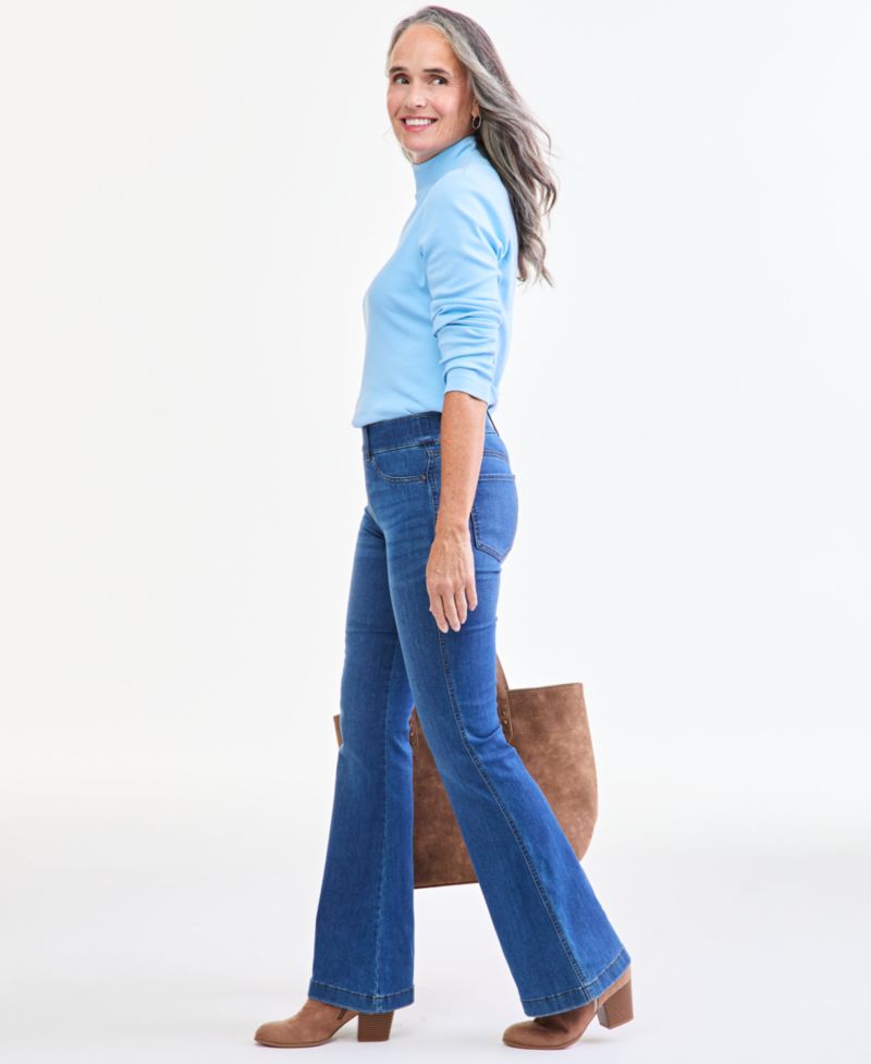 Petite High-Waisted Flare Shaping Jeans