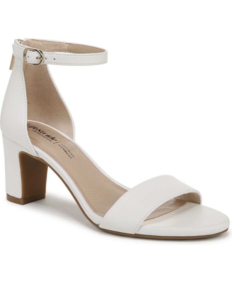 Women's Florence Two Piece Block Heel Ankle Strap Sandals