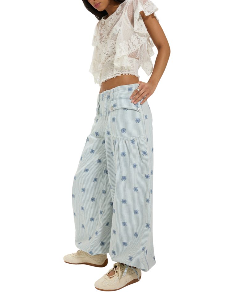 Women's We The Free Lotus Embroidered Railroad Balloon Jeans