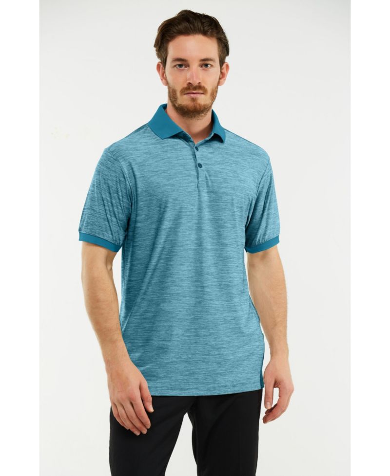 Men's Lightweight Performance Stretch Golf Polo Shirt, Breathable Fit