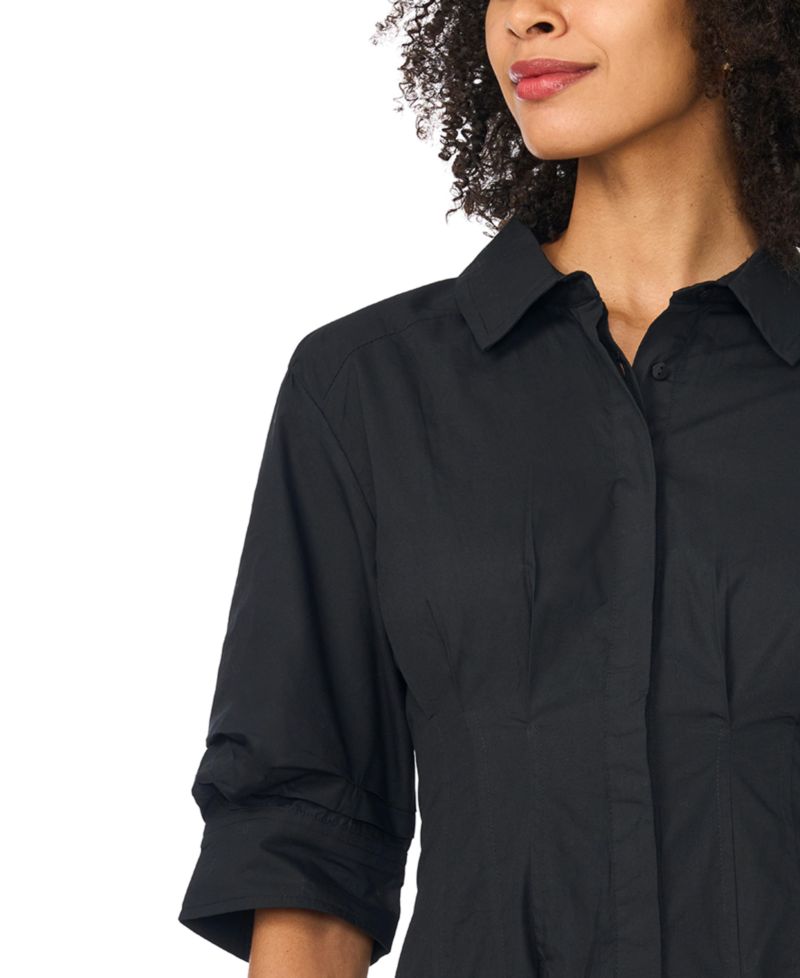 Women's Collared Neck Shirt Dress