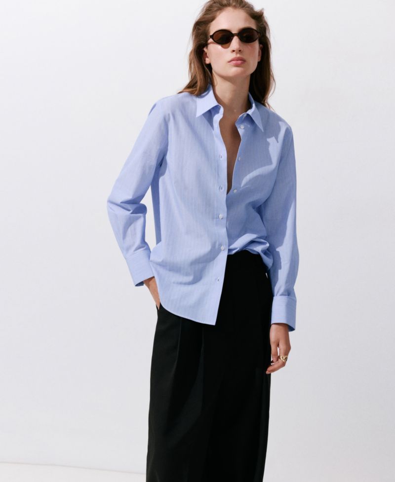 Women's Pinstripe Straight Shirt