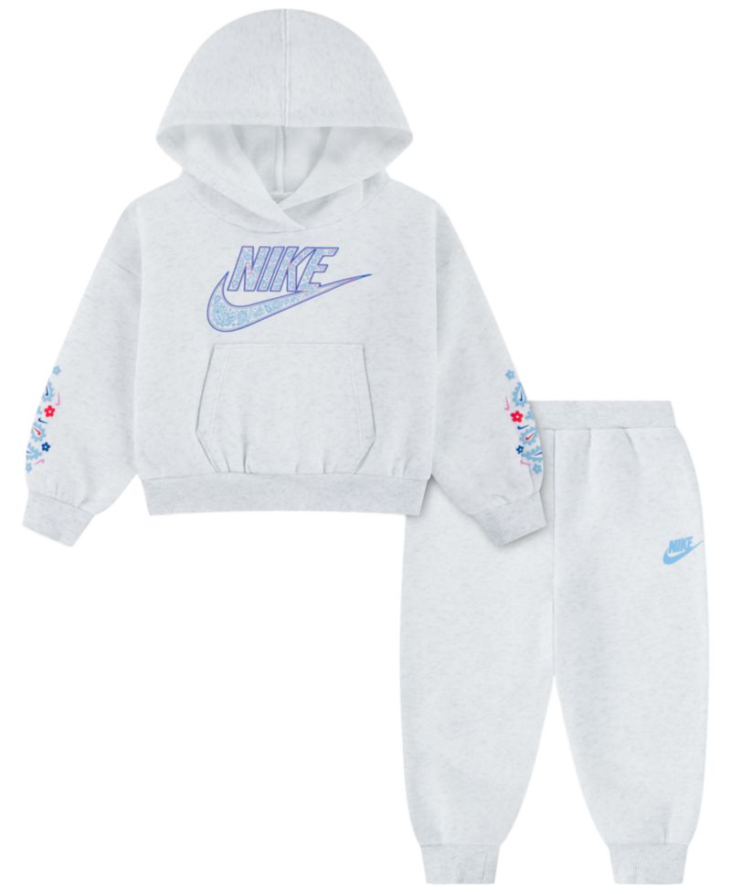 Girls' 2T-6X Retro Remix Long-Sleeve Hoddie and Joggers, 2-Piece Set