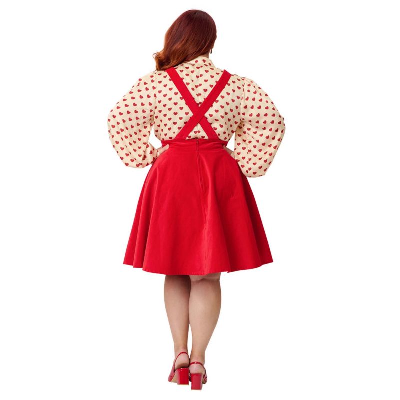 Plus Size Bib Pinafore Skirt
