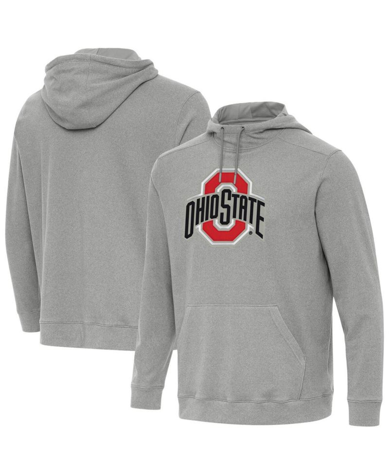 Men's Heather Gray Ohio State Buckeyes Cloud Pullover Hoodie