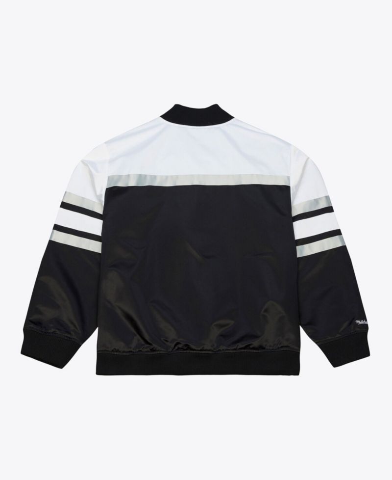 Men's Black Las Vegas Raiders Head Coach Lightweight Full-Snap Satin Jacket