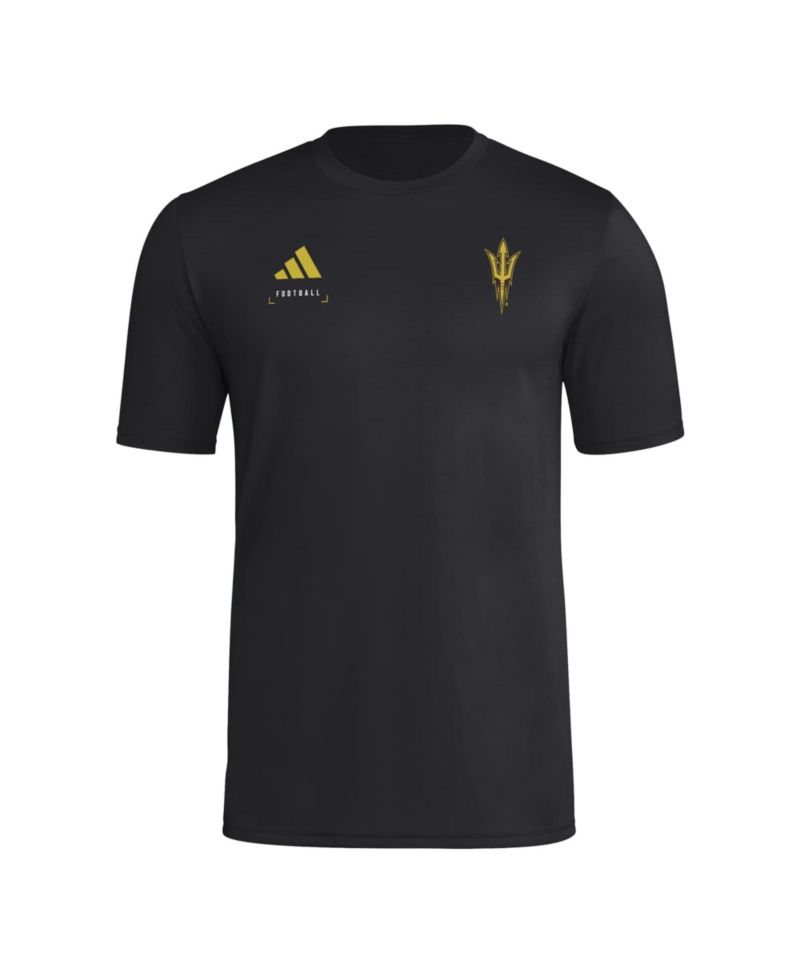 Men's Black Arizona State Sun Devils Locker Football Icon AEROREADY Pre-Game T-Shirt