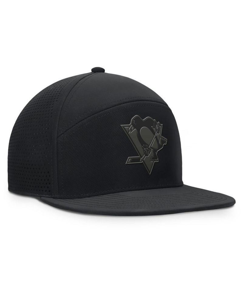 Men's Black Pittsburgh Penguins Front Office Adjustable Hat