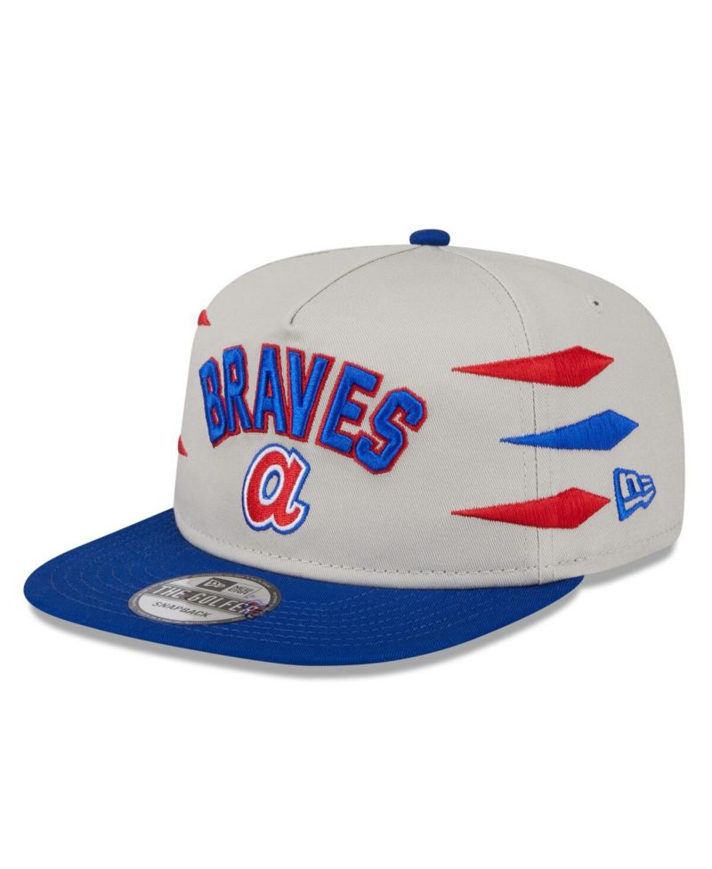 Men's Cream Atlanta Braves Iron Golfer Snapback Hat