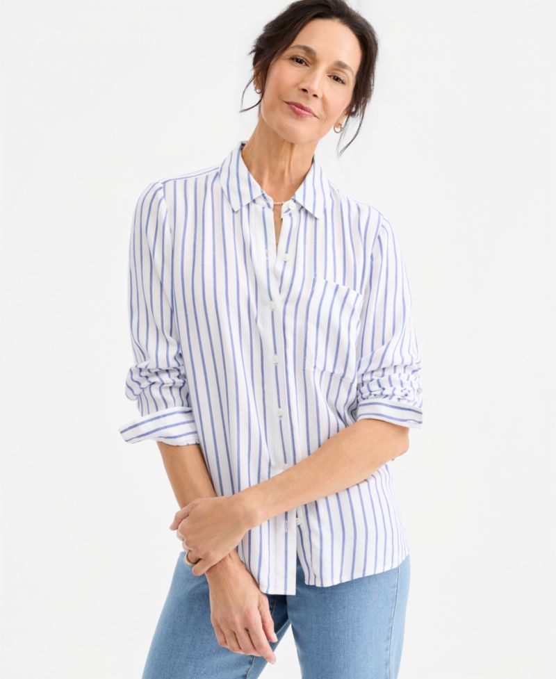 Women's Plaid Button-Up Perfect Shirt