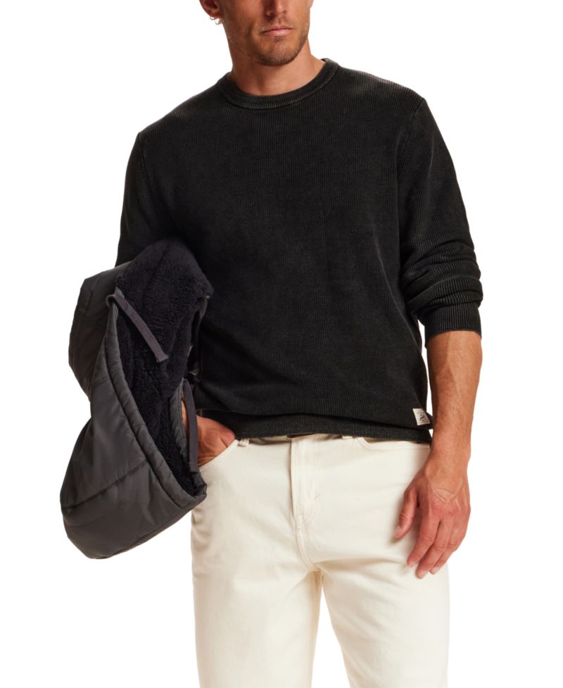 Men's Rib Knit Stonewash Sweater