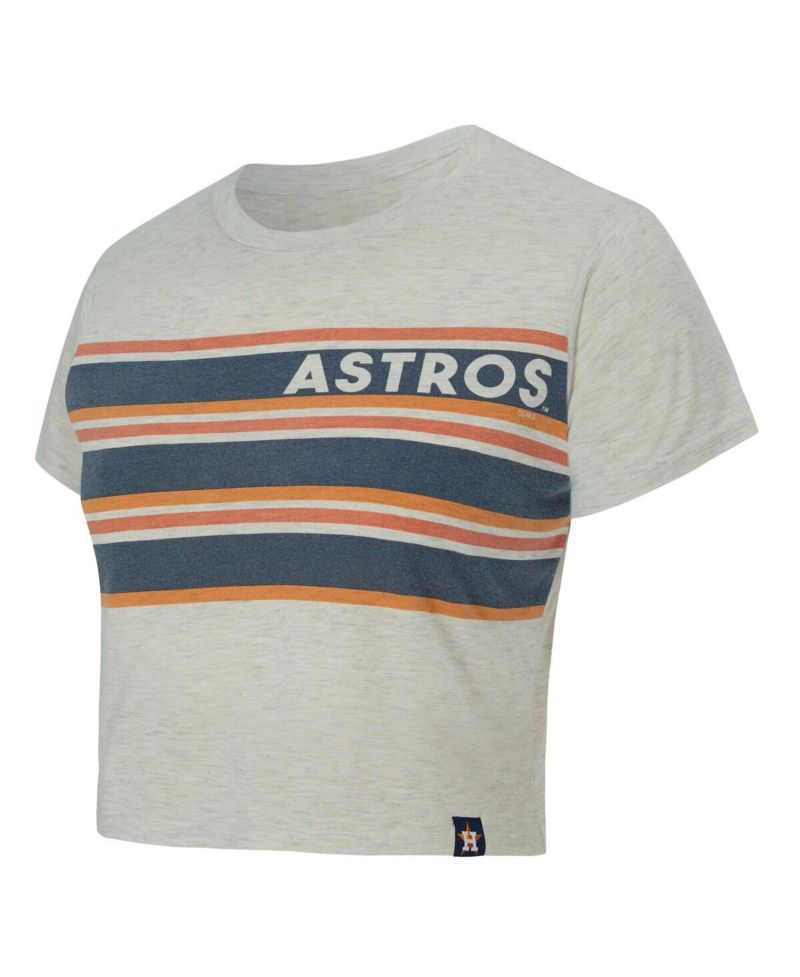 Women's Cream Houston Astros Birch Cropped T-Shirt