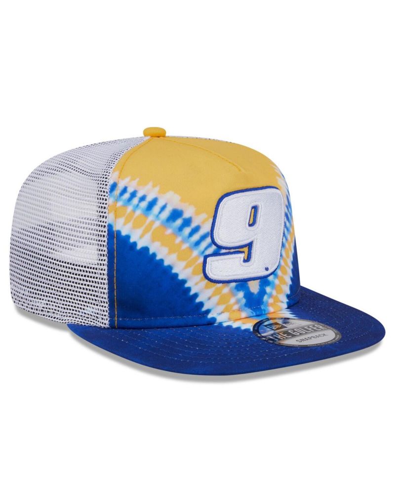 Men's Blue Chase Elliott Golfer Tie-Dye Snapback Hat