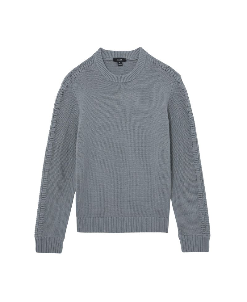 Men's Beech Wool-Blend Rib-Detail Crew-Neck Jumper Sweater