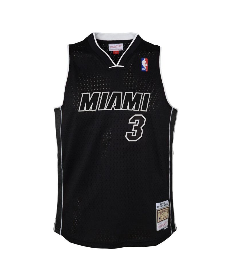 Big Boys and Girls Dwyane Wade Black Miami Heat 2011/12 Hardwood Classics Swingman Alternate Jersey