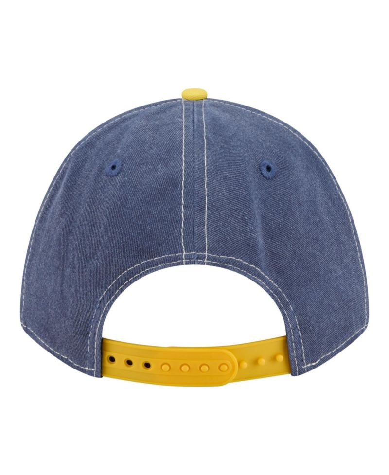Men's Navy/Gold Milwaukee Brewers Felt M-Crown 9FORTY Adjustable Hat