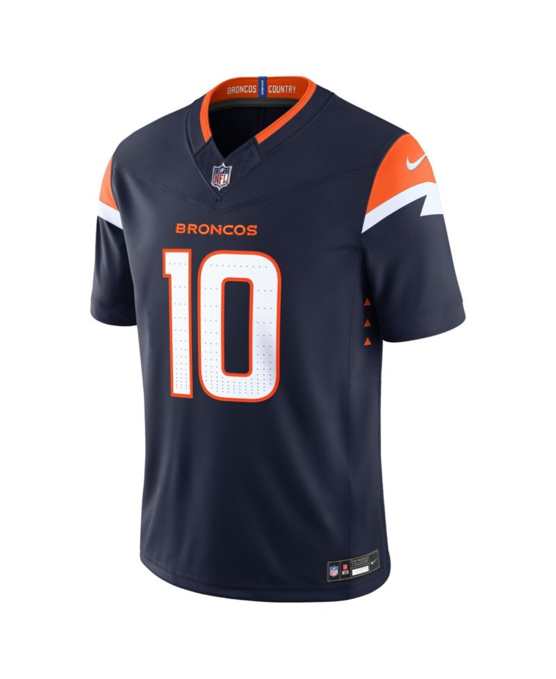 Men's Bo Nix Navy Denver Broncos Alternate Vapor F.U.S.E. Stitched Limited Jersey