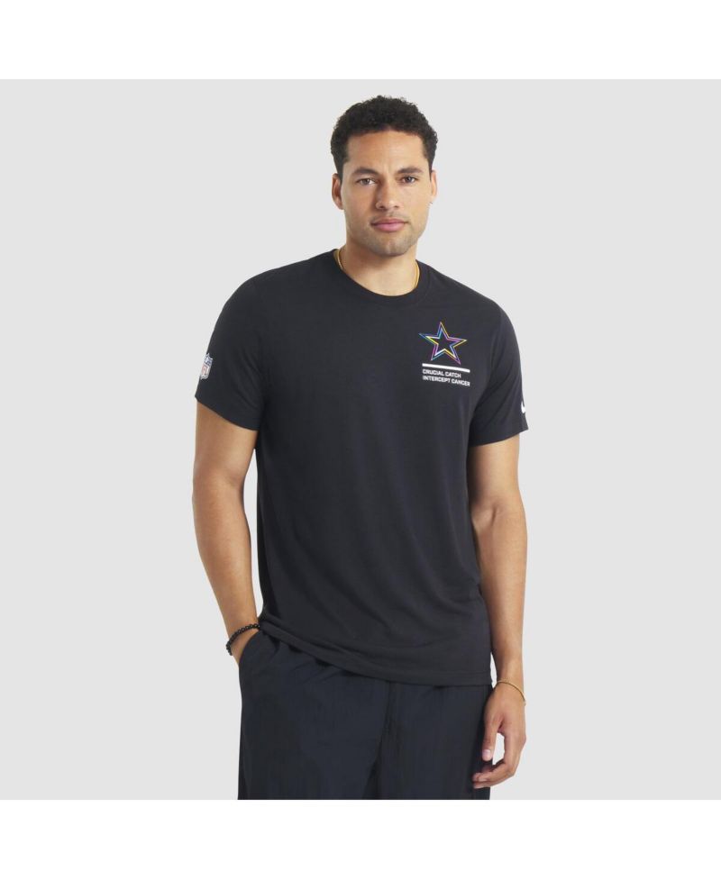Men's Black Dallas Cowboys 2025 NFL Crucial Catch Tri-Blend Dri-FIT T-Shirt