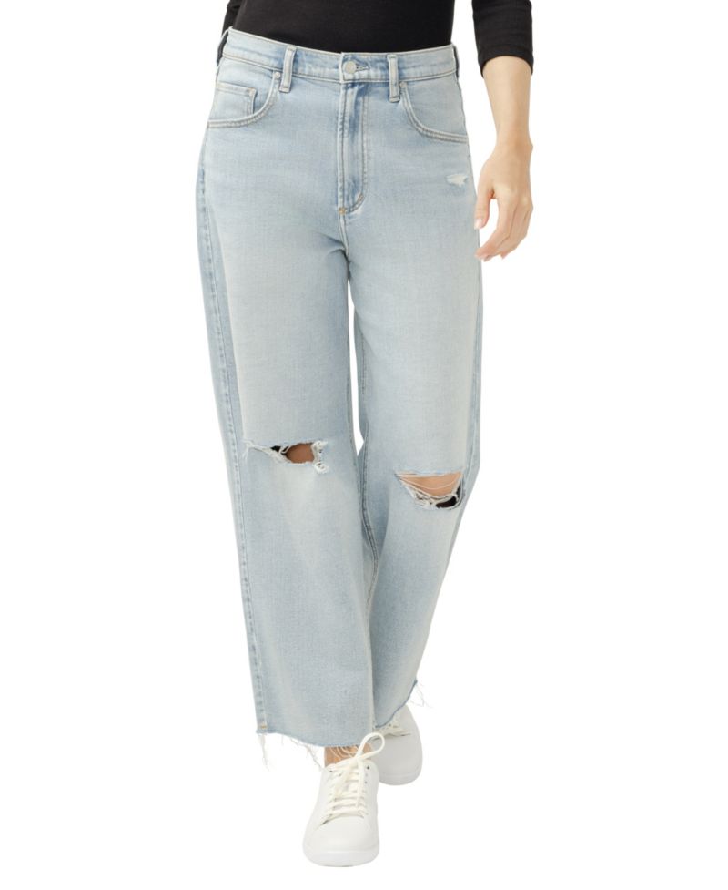Women's Be Easy High-Rise Wide-Leg Cropped Jeans