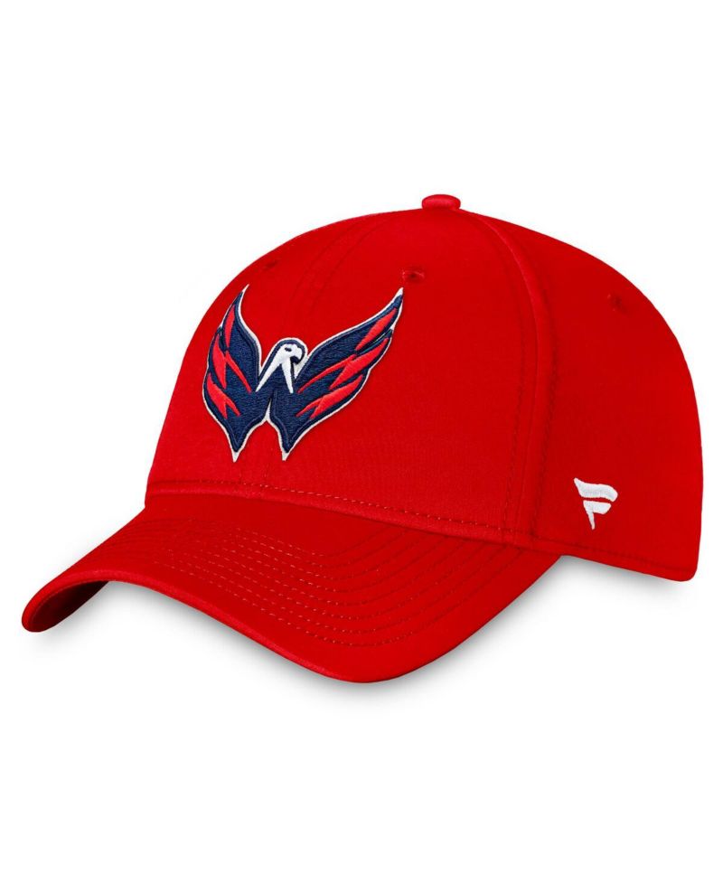 Men's Red Washington Capitals Core Primary Logo Flex Hat