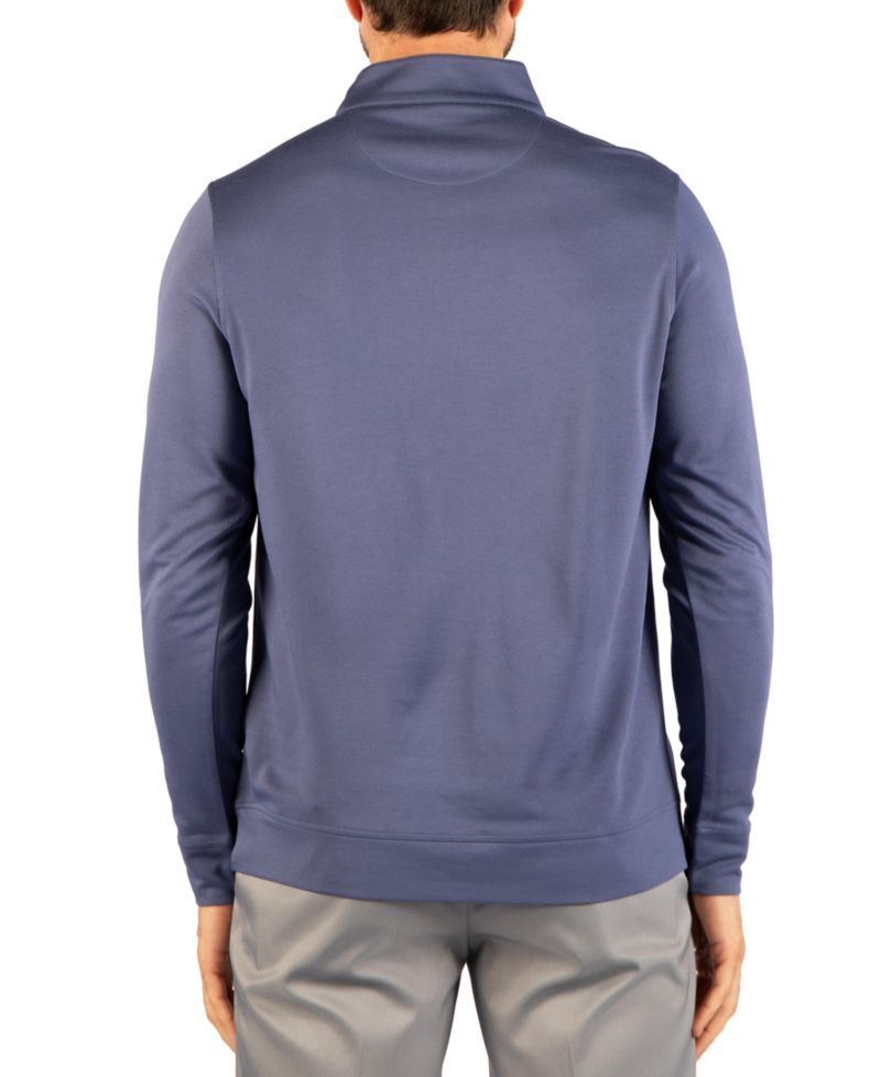 Men's Modal Quarter Zip with Contrast Tipping Sweater