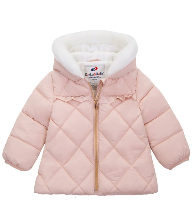 Baby Girls Soft Lining Hooded Puffer Jacket