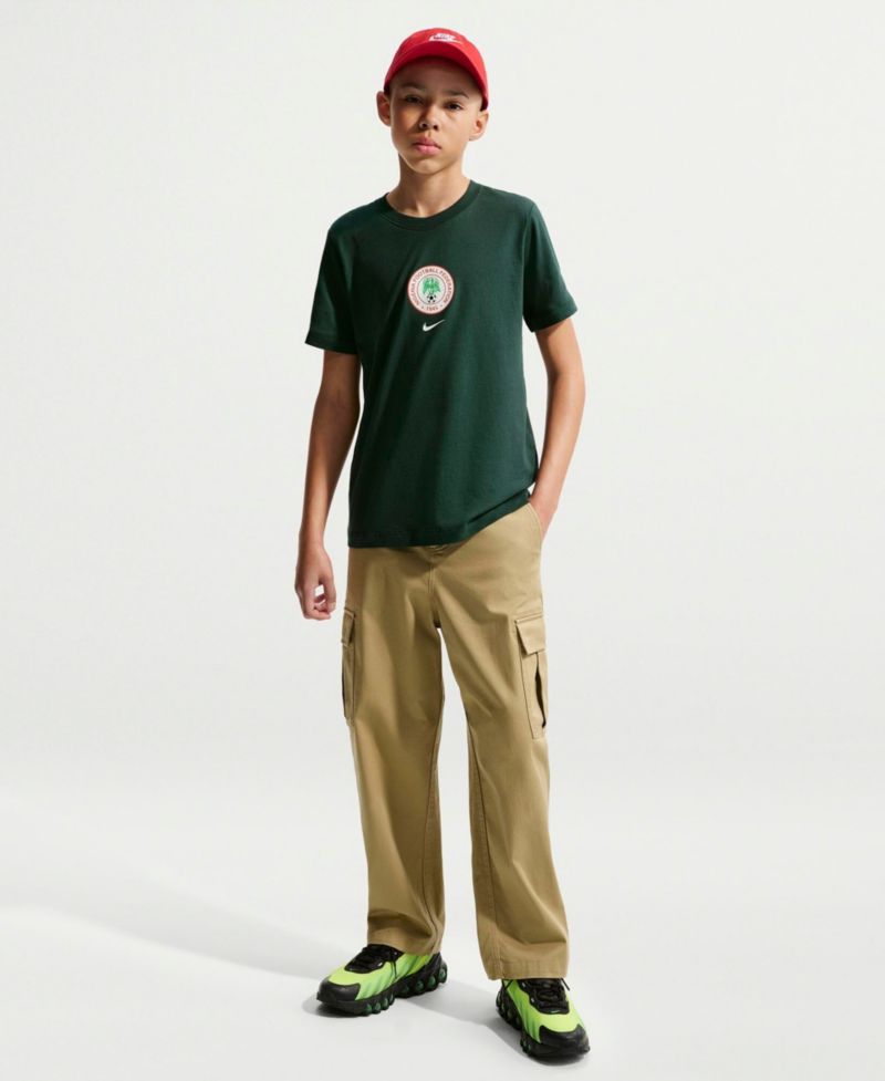 Big Boys and Girls Green Nigeria National Team Crest T-Shirt